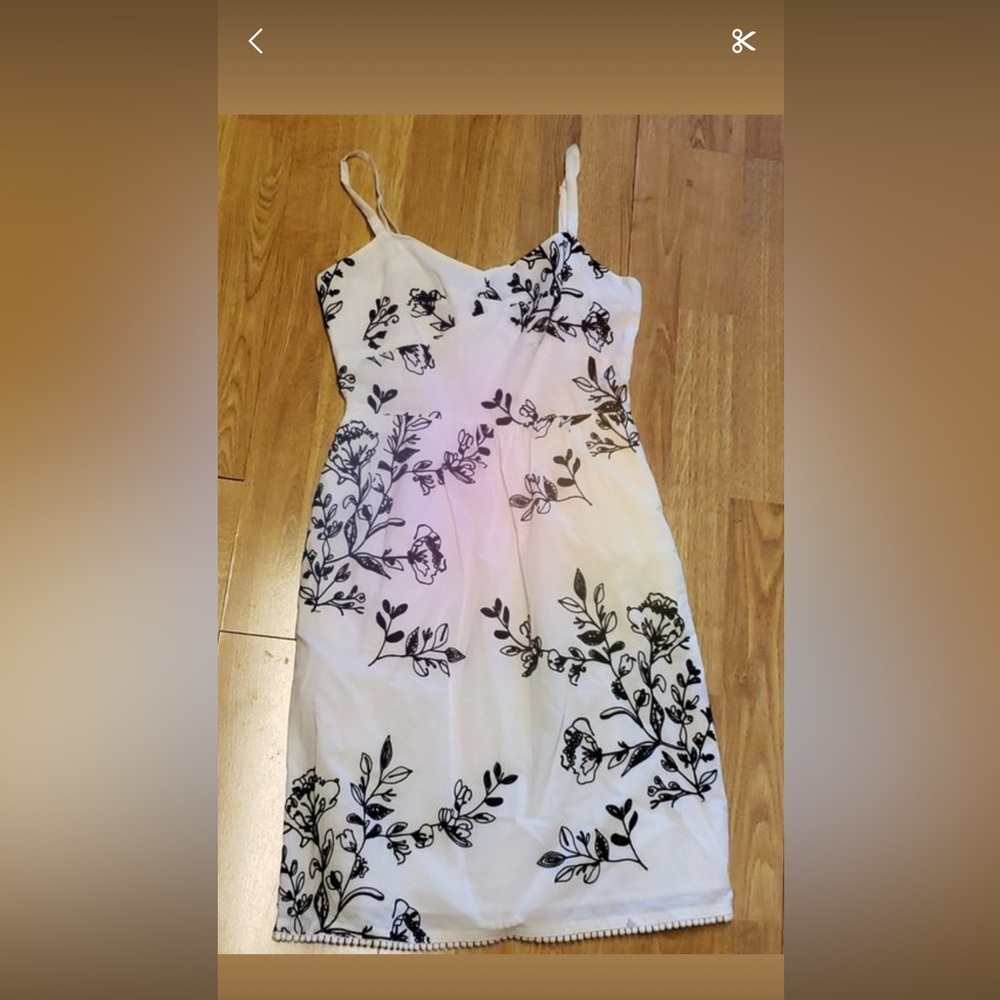 J Crew Black and White Floral Dress